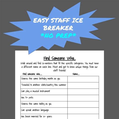 Looking For An Easy Staff Meeting Ice Breaker Look No Further This