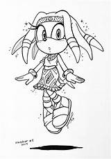 Sonic Hedgehog Tikal Coloring Echidna sketch template