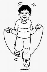 Jump Coloring Rope Transparent Jumping Kid Kids Clipart Clipartkey Pages sketch template