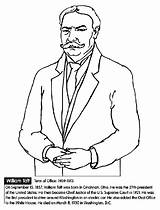 Taft William President Coloring Crayola Pages sketch template