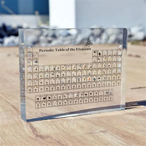 periodic table  real elements display chemistry lovers etsy
