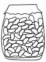 Jelly Coloring Bean Jar Pages Beans Kids Food Drawings Line Colouring Color Printable Clip Template Jars Binks Clipart Sheets Getcolorings sketch template