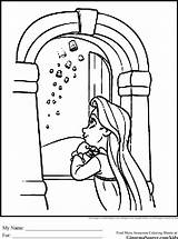Rapunzel Coloring Pages Tower Tangled Disney Getcolorings Fresh Castle Window Castl Color sketch template