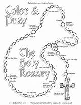Rosary Coloring Kids Catholic Pages Printable Children Beads Prayer First Color Drawing Lady Pray Line Worksheets Communion Drawings Activities Holy sketch template