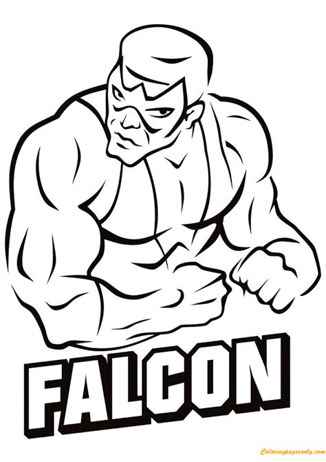 falcon avengers coloring page  printable coloring pages