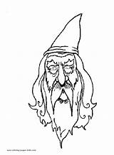 Coloring Pages Wizard Medieval Magic Color Kids Printable Witches Fantasy Wizards Sheets Potter Harry Witch Found sketch template