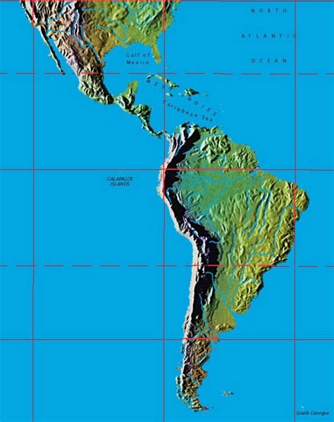 maps latin america map physical