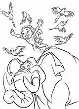Tarzan Coloring Pages Disney Kids Elephant Sheet Young Ii Book Bestcoloringpagesforkids Exciting Info Sheets Coloriage Index sketch template