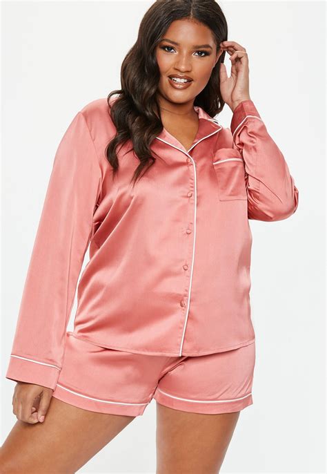 size pink satin pajamas set missguided  size outfits satin pyjama set  size