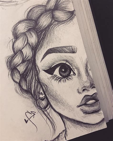 easy pencil drawing   girl
