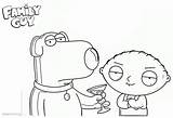 Coloring Stewie Guy Family Brian Pages Printable Kids sketch template