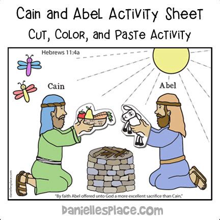 cain  abel activity sheets  kids