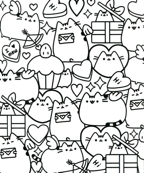 pusheen coloring page printable pusheen coloring pages  kitty