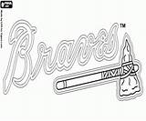 Braves Atlanta Coloring Pages Logo Baseball Mlb Logos Sox Red sketch template