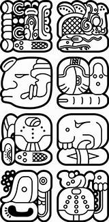 Mayan Glyphs Maya Symbols Hieroglyphics Aztec Mayas Hieroglyphs Glifos Tattoos Aztecas Para Mesoamerican Símbolos Dibujos Cool Some Quilting Motifs Inspiration sketch template