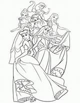 Princess Disney Coloring Cute Pages Getdrawings Book sketch template