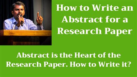write  abstract   research paper journal article