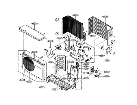 outdoor unit diagram parts list  model hmhkd icp parts room air conditioner parts