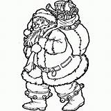 Coloring Claus Santa Library Clipart Pages sketch template