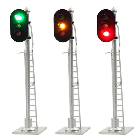 buy jtdgyr pcs model railroad train signals  lights block signal ho scale  green yellow