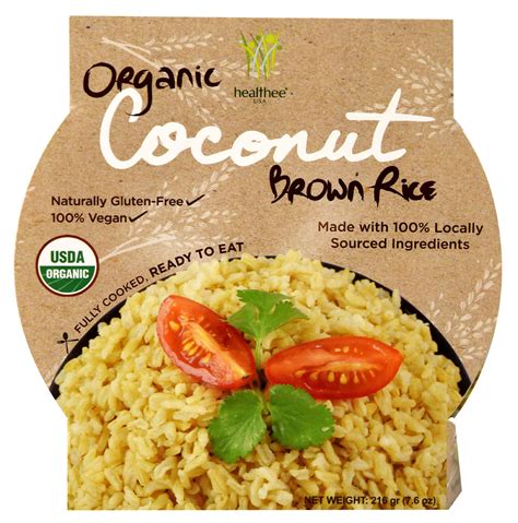 healthee organic brown rice bowl coconut  oz vitacost