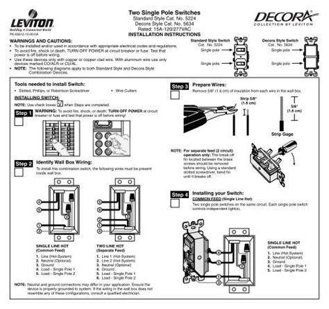 leviton combination  switch wiring diagram