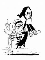 Mandy Grim Reaper Puro Colorare Disegnidacolorare Goodies Crescent Cartoongoodies sketch template