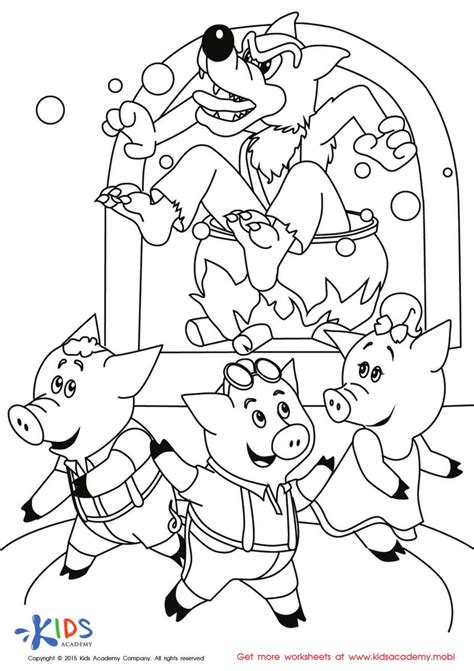 cute big bad wolf coloring pages