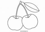 Ciliegie Frutta sketch template