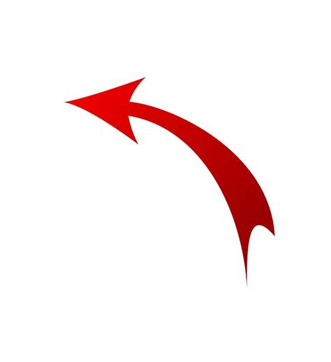 curved png red arrow