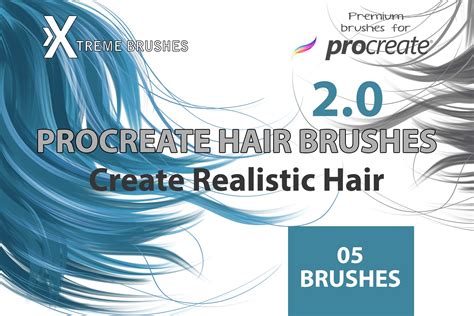 procreate hair brushes  creative daddy