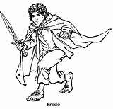 Hobbit Clipart Frodo Coloring Baggins Drawing Print Lord Pages Designlooter Party Drawings Lotr 43kb sketch template