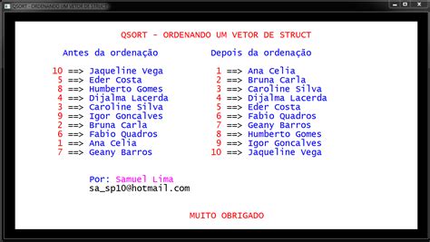 qsort ordenando um vetor de struct   forum script brasil