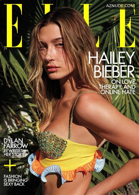 Hailey Baldwin Bieber Sexy Posing For Elle Magazine In Various Bikinis