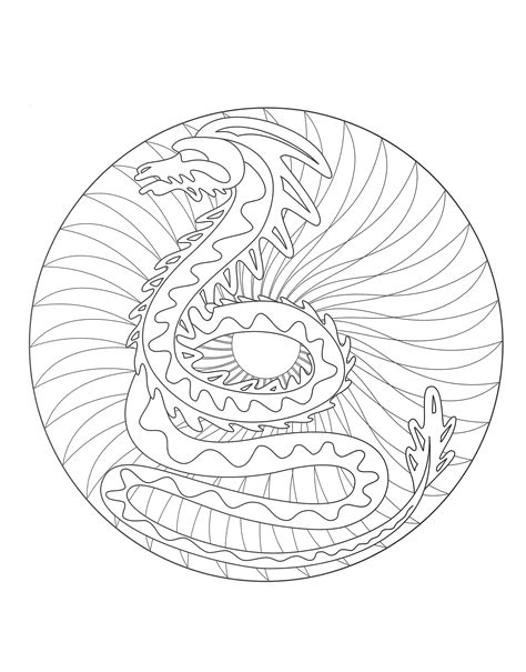 dragon mandala  mandalas  animals