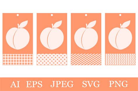 peach gift tags template peach tags illustrations creative market