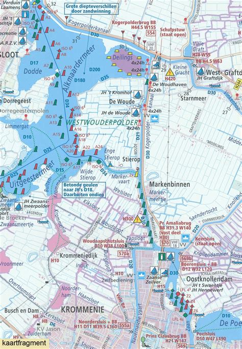 wtk  noord holland waterkaart   reisboekhandel de noorderzon