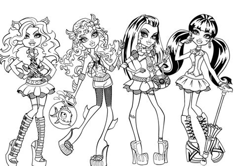 monster high dolls coloring page coloring page  coloring home