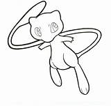Mew Pokemon Drawing Lineart Getdrawings sketch template
