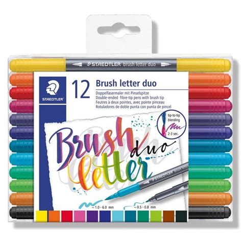 Double Ended Lettering Pens 12 Assorted Colours Stationery And Pens