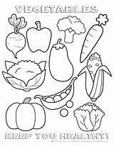 Coloring Pages Nutrition Printable Sheets Sheet Color Vegetables Book Health Food sketch template