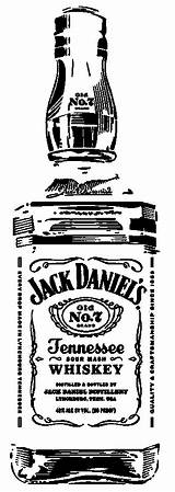 Jack Daniels Bottle Whiskey Silhouette Clipart Coloring Choose Board Pages sketch template