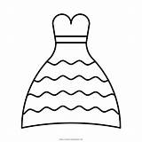 Vestido Vestidos sketch template