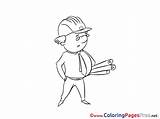Supervisor Coloring Pages Kids Sheet Title sketch template