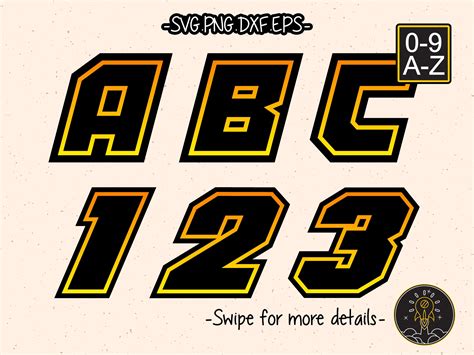 motocross supercross racing nascar numbers letters font etsy