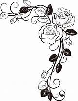 Rose Pages Vine Vines Drawing Coloring Tattoo Colouring Adult Zeichnung Patterns Malvorlagen Visit Wood Burning Trendy Tattoos sketch template