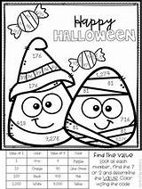 Value Halloween Place Number Color Themed Grade Subject sketch template