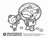 Octonauts Coloring Pages Gups Octonaut Printable Print Colouring Drawing Fish Gup Kids Color Pdf Sheets Getdrawings Adult Printables Getcolorings Frown sketch template