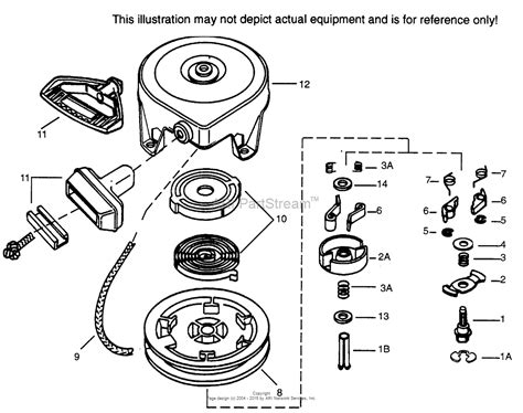 tecumseh rs  parts diagram  recoil starter