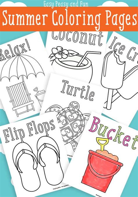 word summer coloring pages png  file